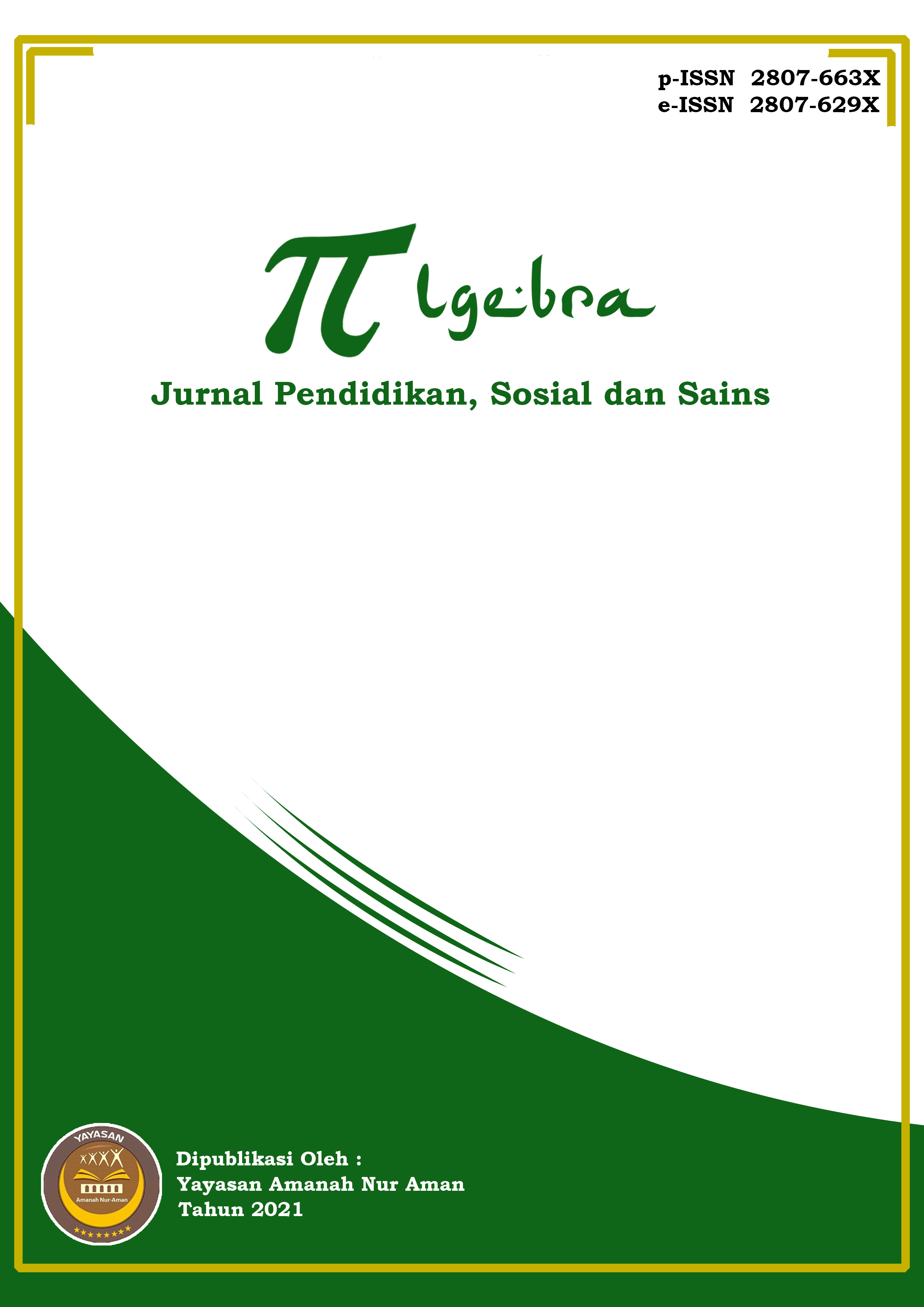 Cover of Algebra: Jurnal Pendidikan, Sosial dan Sains